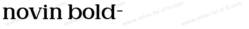 novin bold字体转换